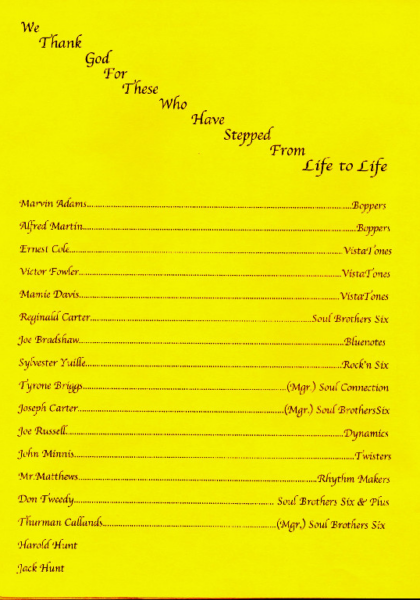 Band members "in memory!" Band members "in memory!"