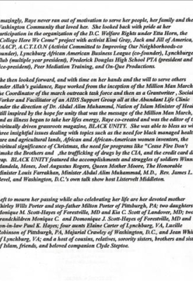 Sis. Raye Muhammad-obituary pt.2