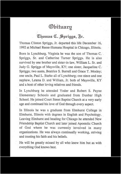 Thomas Spriggs-obituary