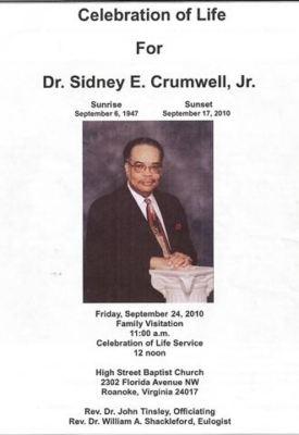 Dr. Sydney E. Crumwell Jr.