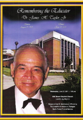 Dr. James H. Taylor Jr. fmr. Principal of Robert S. Payne School!