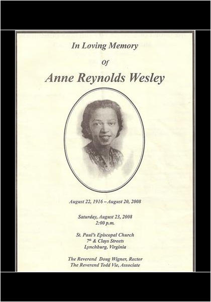 Anne Reynolds Wesley