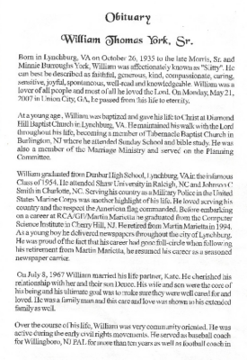William Thomas York-obituary