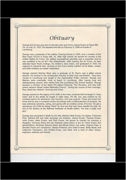 George Evans-obituary