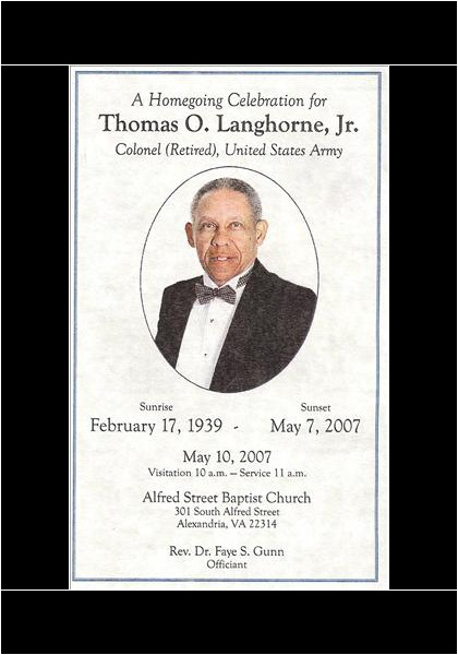 Thomas O. Langhorne Jr. DHS'57