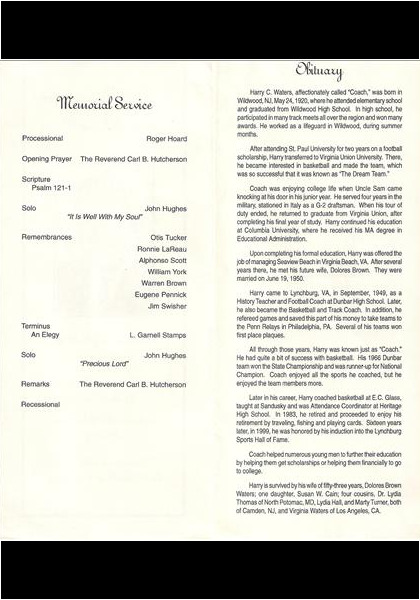 Coach Harry Waters-obituary
