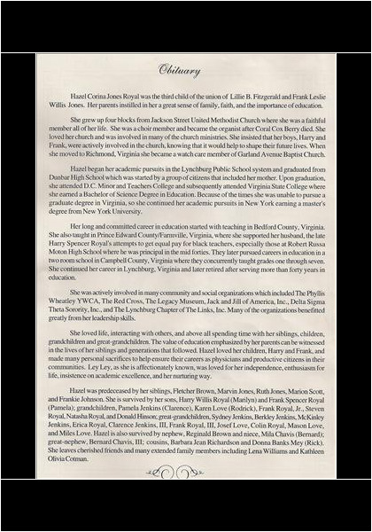 Hazel Corina Jones Royal-obituary