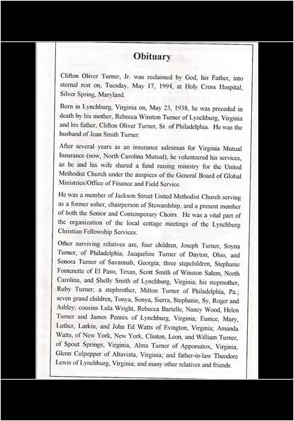 Clifton Turner-obituary