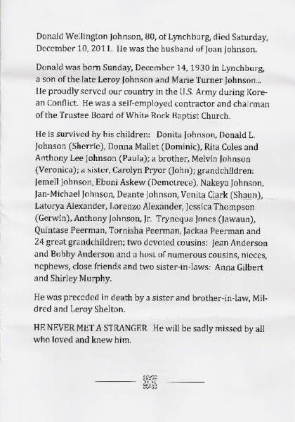Donald Wellington Johnson-obituary