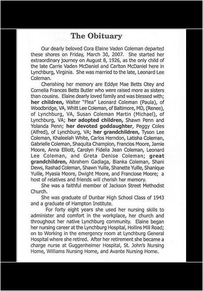 Cora Vaden Coleman-obituary