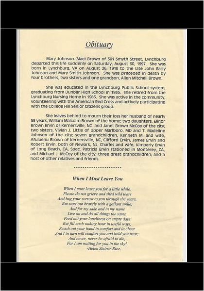 Mary Brown-obituary