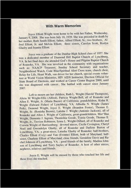 Joyce Wright-obituary
