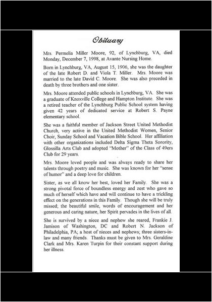 Permelia Moore-obituary