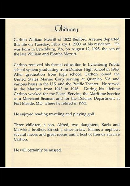 Carlton Merritt-obituary