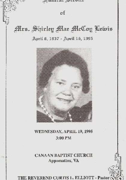 Shirley Mae McCoy Lewis