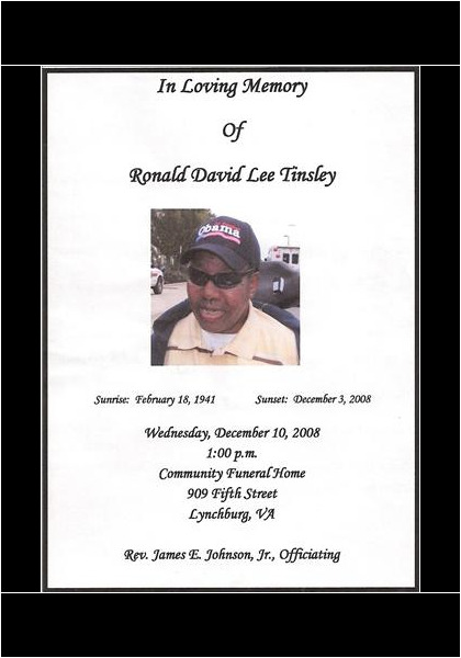 Ronald Tinsley DHS-'59