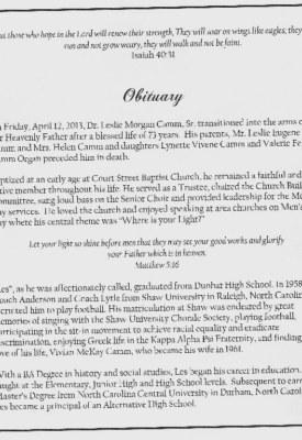 Dr. Leslie Camm Sr.-obituary