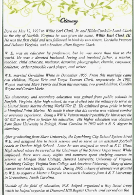 W.E. Clark III-obituary