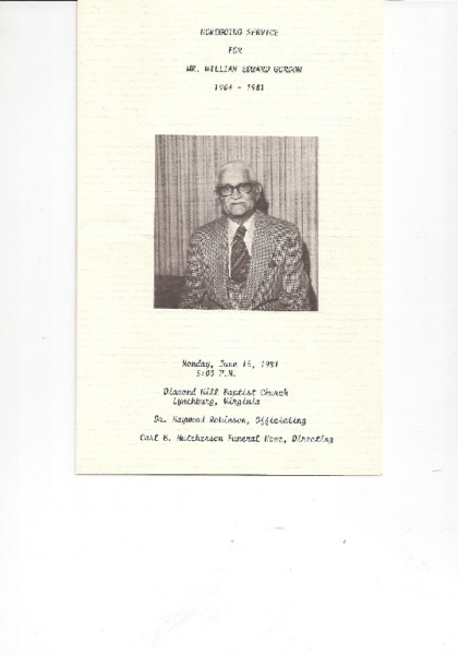 William "Bill" Edward Gordon