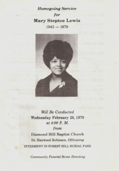 Mary Steptoe Lewis DHS '61