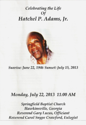 Hatchel P. Adams Jr. (this was Hilda Rucker's husband)