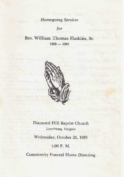 Bro. William Thomas Haskins Sr.