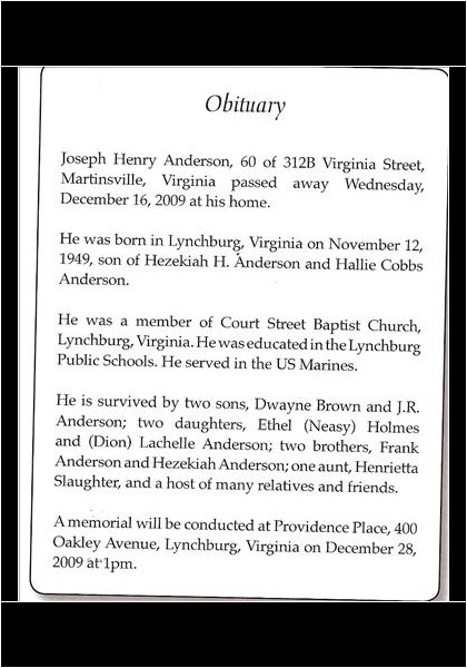 Joseph H. Anderson-obituary