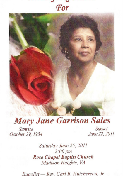 Mary Jane Garrison Sales