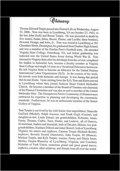 Thomas Turpin-obituary
