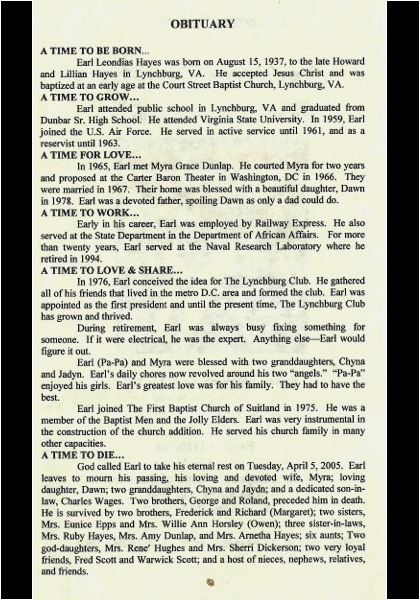 Earl Hayes-obituary