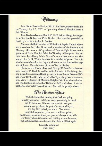 Sarah Ford-obituary