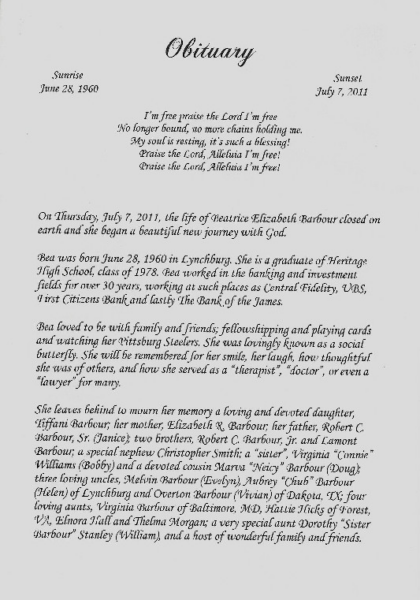 Beatrice Elizabeth Barbour-obituary