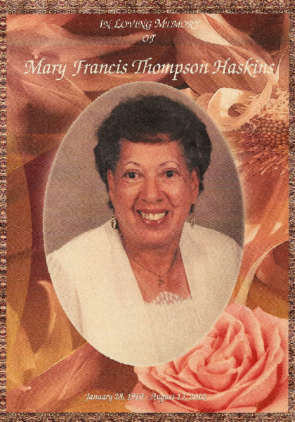 Mary Francis Thompson Haskins DHS-'37