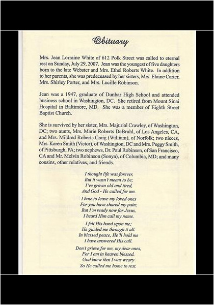 Jean White-obituary