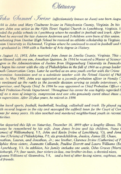 John S. Irvine-obituary