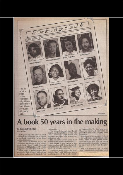 Dunbar yearbook and the class of '46! Dunbar yearbook and the class of '46!