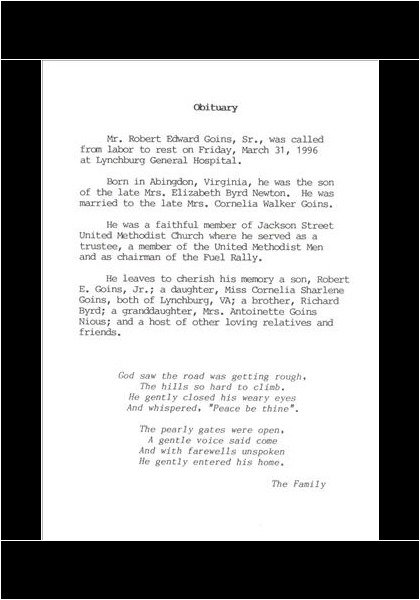 Robert Goins Sr.-obituary Robert Goins Sr.-obituary