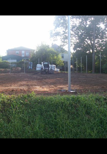 The side fence rails are up! More to come! The side fence rails are up! More to come!