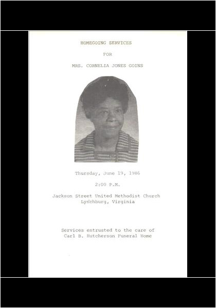 MY MOM! Cornelia Jones Goins MY MOM! Cornelia Jones Goins