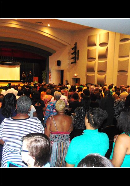 The Burley auditorium filling up to a capacity crowd! The Burley auditorium filling up to a capacity crowd!