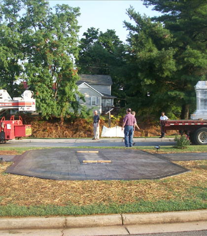 Here is the crane being set in place to get ready to lift the wall, which is quite heavy! Here is the crane being set in place to get ready to lift the wall, which is quite heavy!