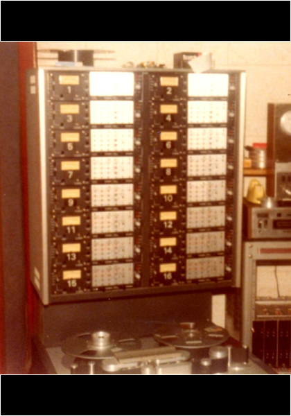 The 16 track tape recorder used for recording. You can re-record an instrument if a mistake is made and add it later! Now everything is digital! The 16 track tape recorder used for recording. You can re-record an instrument if a mistake is made and add it later! Now everything is digital!