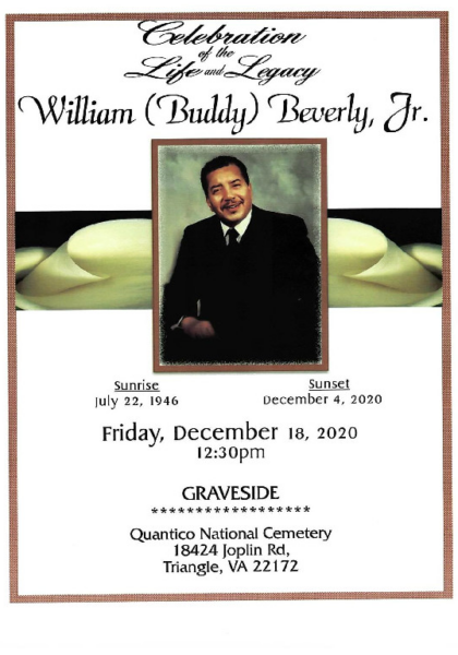 William "Buddy" Beverly Jr. DHS-'64