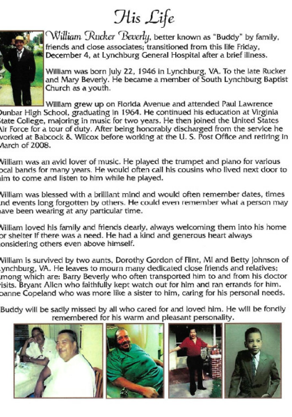 William "Buddy" Beverly Jr.-obituary