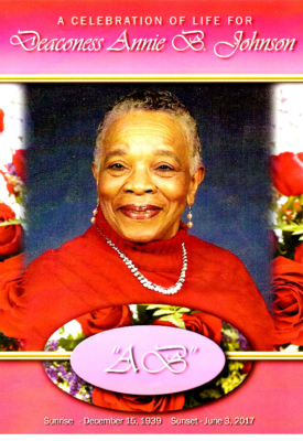 Deaconess Annie B. Anderson Johnson DHS-'59
