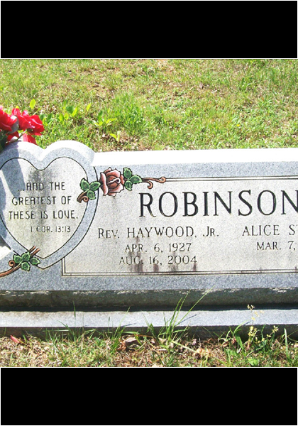 Civic leader, Rev. Haywood Robinson, Diamond Hill Baptist Church, and countless other projects!