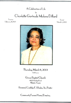 Charlotte Gertrude Malone Dillard (Remember Dillard's Store!)