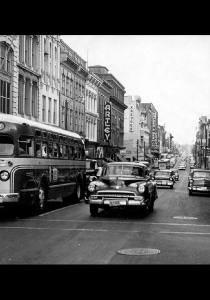 Lynchburg in 1957! Remember the big red and beige busses, we used to catch the "Cabell St" bus to go downtown!