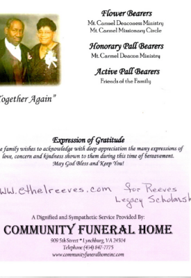 Jacqueline Paige Reeves DHS-'63-donate to the Reeves Legacy Scholarship Fund!