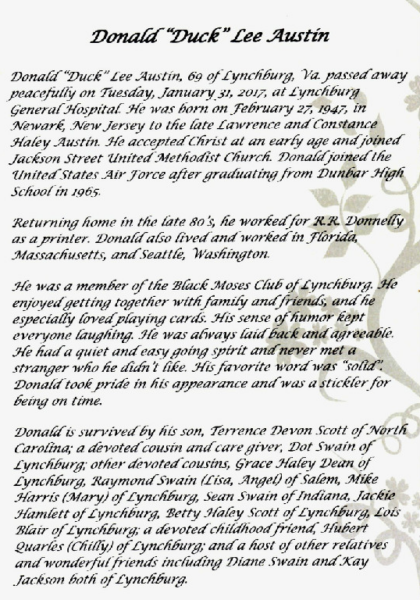 Donald Lee Austin-obituary